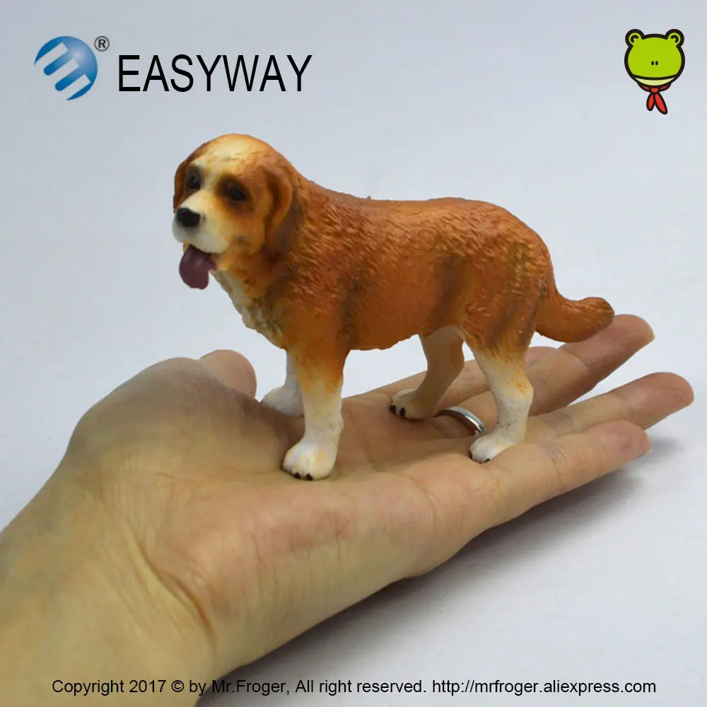 EASYWAY Gốc Động Vật Nông Trại Nhựa Saint Bernard Mô Hình Chó Mini Đời Sống Thực Tế Động Vật Nhân Vật Hành Động Trẻ Em Đồ Chơi dành cho Trẻ Em Quà Tặng