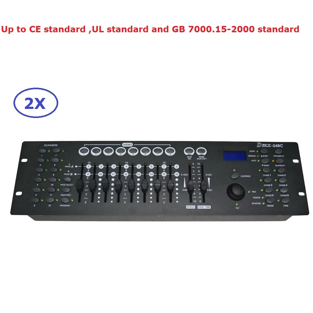 

2XLot NEW 240 C DMX Controller Stage Lighting DJ Equipments DMX Console For LED Par Moving Head Spotlights DJ Controller