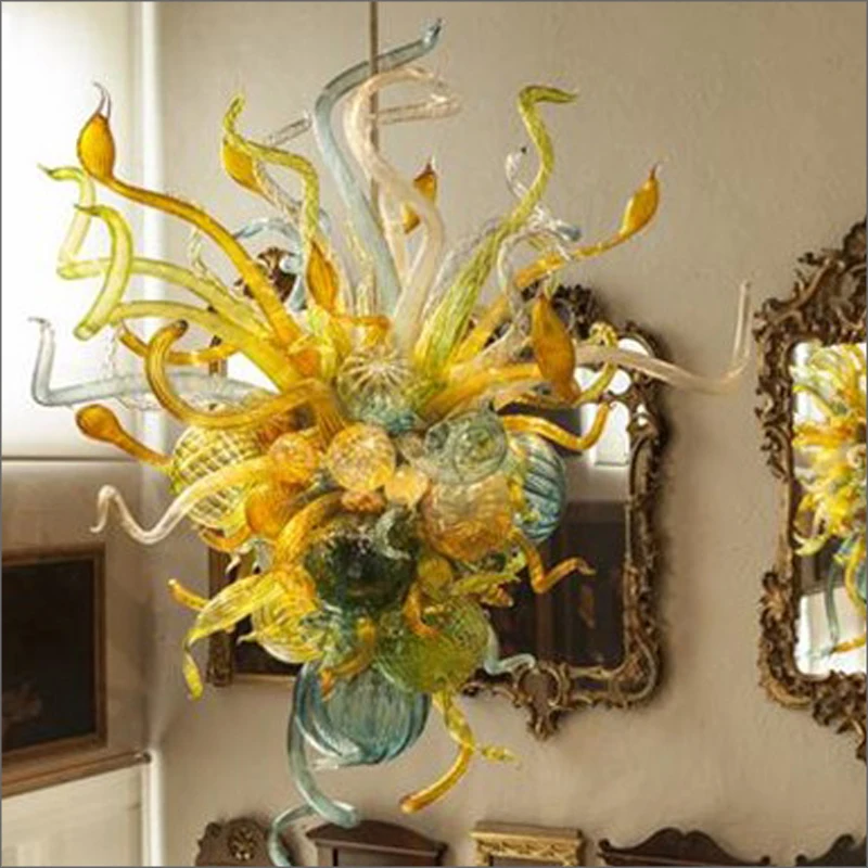 

Unique Decorative Designer Glass Lamps Free Air Shipping Staircase Long Chandeliers