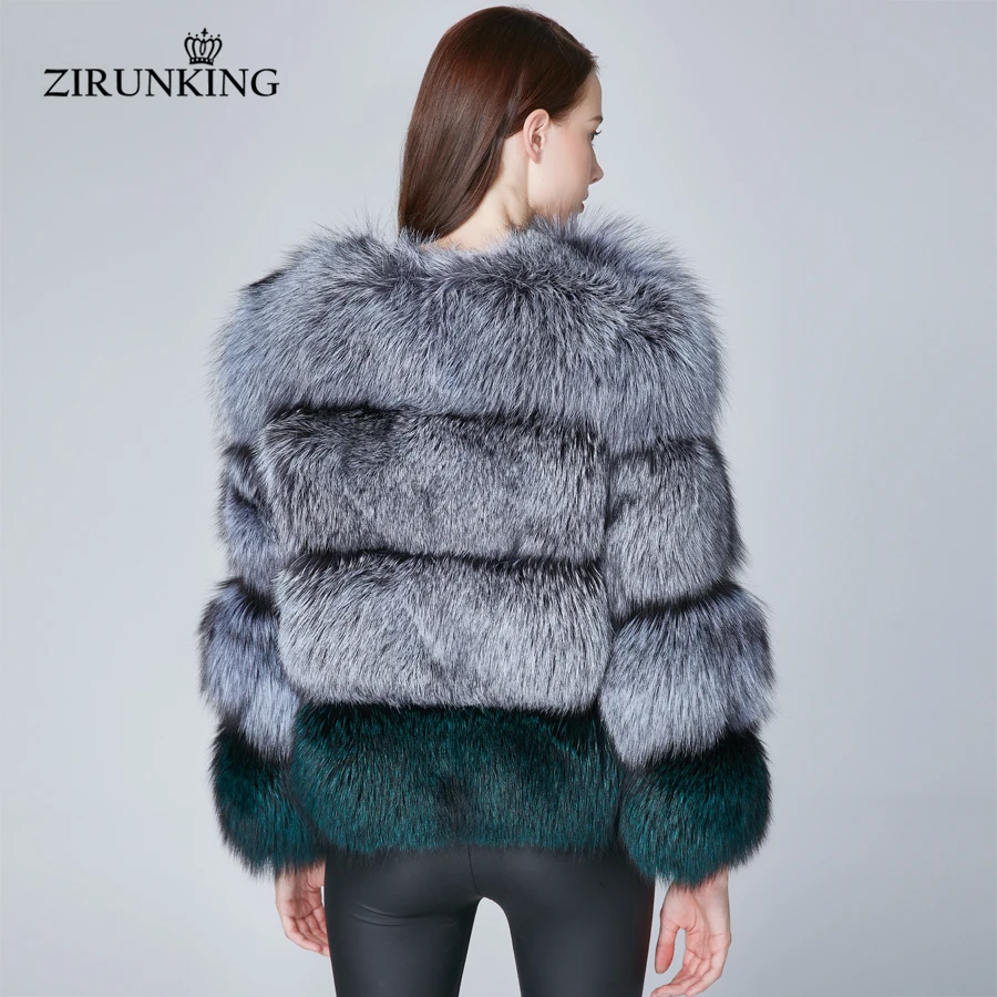 Zirunking Vrouwen Real Fox Fur Coats Winter Warm Natuurlijke Vos Bont Jas Vrouwelijke Dikke Vos Bont Bovenkleding Fashion Lady Kleding ZC1861