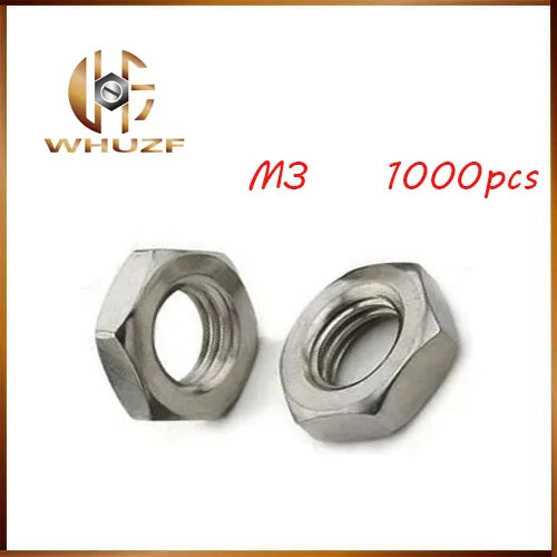 

1000pcs M3 DIN439 A2-70 Stainless Steel Hex Thin Nuts Metric Fastener M3-M14 Stocks