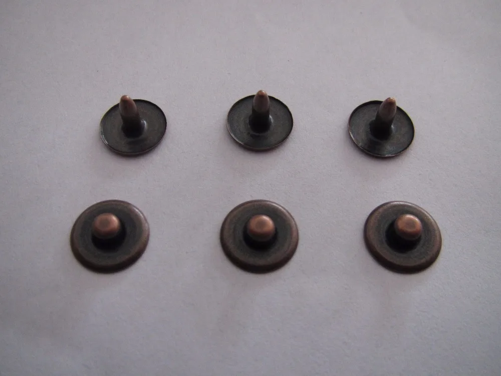 Free shipping 9.5mm brass rivet  for jeans  plating antique copper   jeans button nail 200set