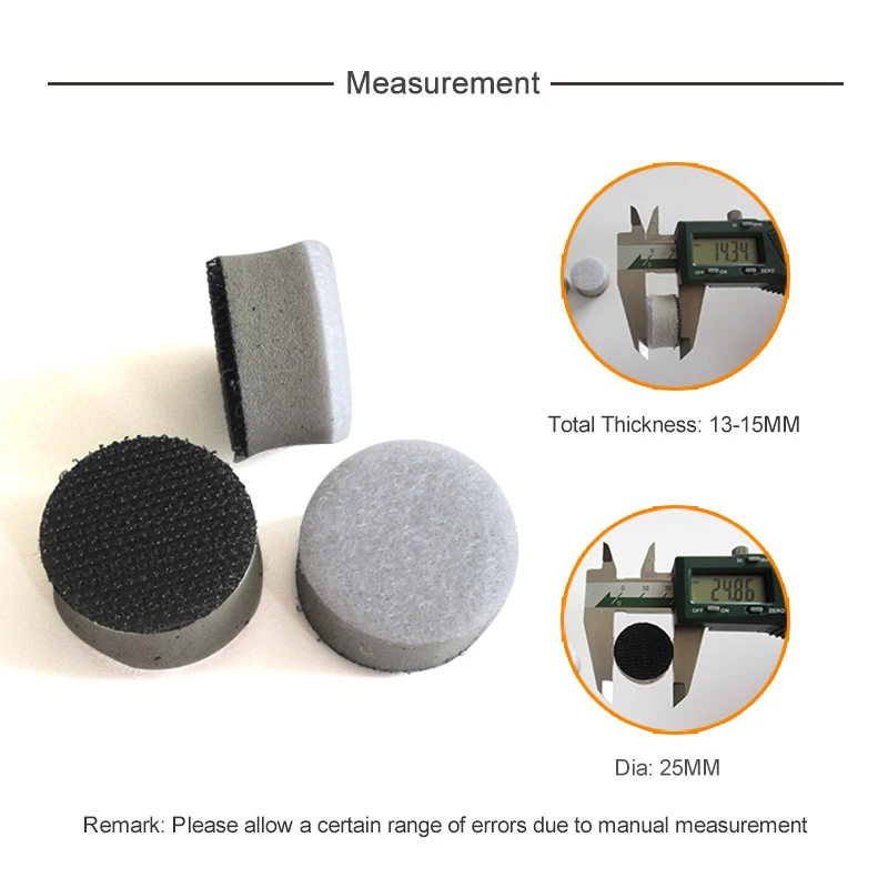 Tampone di interfaccia in spugna da 1 pollice 25MM tampone di lucidatura accessori per utensili elettrici gancio e anello per platorello per levigatrice (confezione da 25)