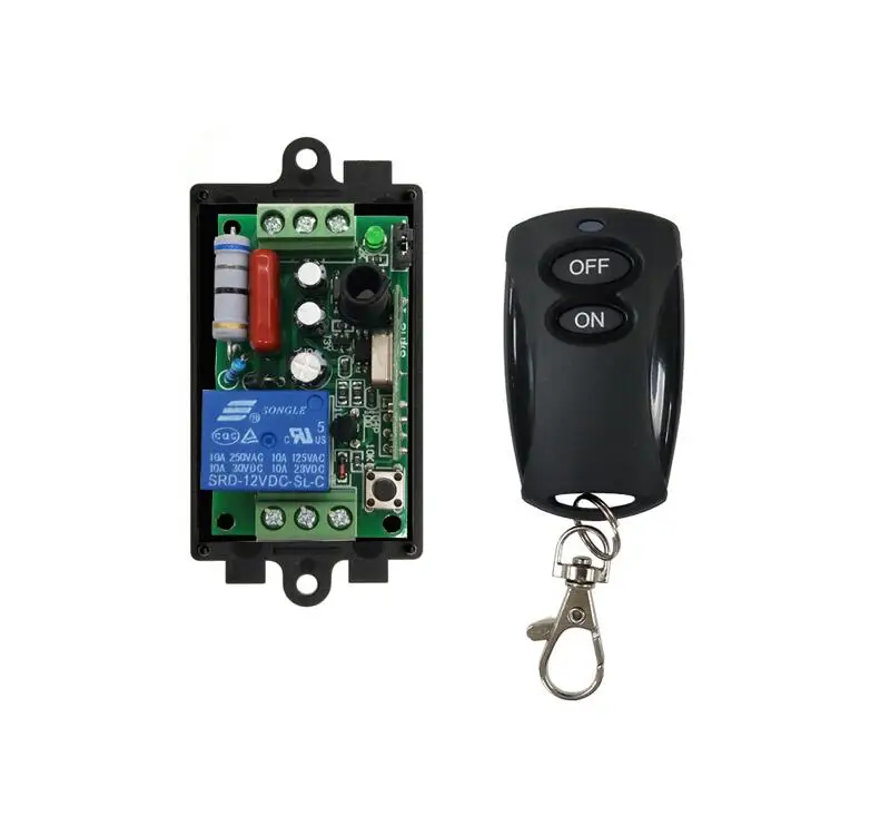 RF Wireless AC 220V Remote Control Switch 1CH  10A relay Receiver Transmitter 315/433 MHZ   Universal