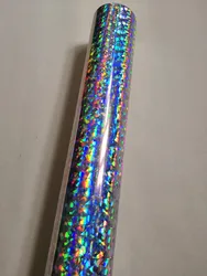 Holographic foil silver color broken glass pattern B04 hot press on  paper or plastic  stamping foil