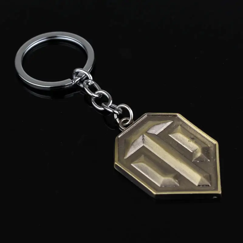 dongsheng New fashion World of Tanks WOT Game Metal Tank Marks Keychain top-hign quality key rings Pendant for brithday gift