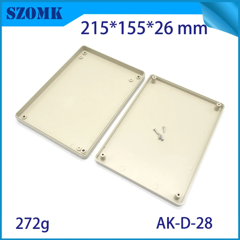 1Piece 215*155*26mm szomk customizable plastic box for electronics enclosure housing standard abs plastic casing device box