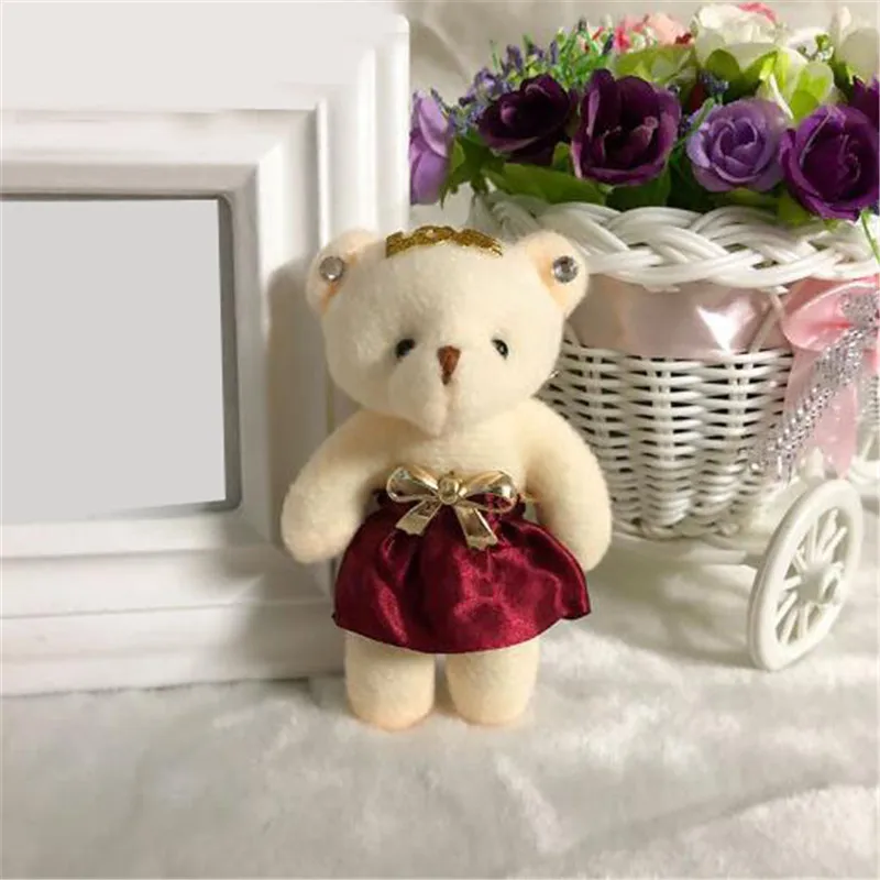 

1PCS 10 Colors Bouquet LOVE Bear Plush Toys Dolls Pendant Unisex Cute Soft Bears Multi-Colors For Valentine Gift Wholesale 11CM