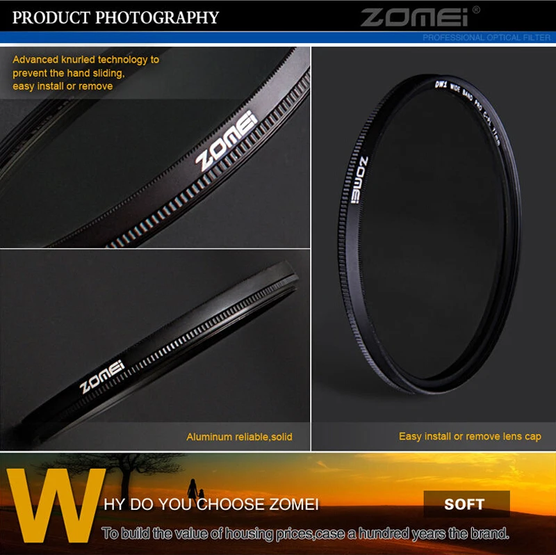 Zomei 86mm Ultra-thin Slim Lens Optical Glass CPL Circular Polarizing Polarizer Filter for Canon Nikon Sony 86mm Lens