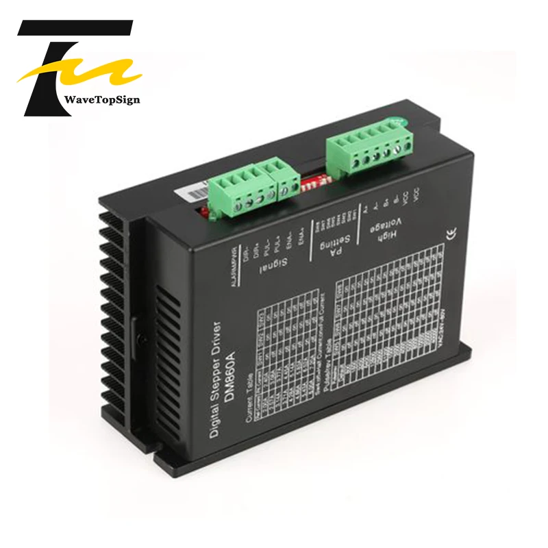 Wavetopsign 2Phase Driver DM860A Input Voltage AC24-80V Current 2-7.2A Match the 86 Series Step Motor