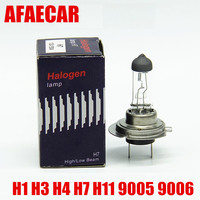 AFAECAR 10Pcs H7 H11 H4 9005 9006 h3 Super Bright White Fog Halogen Bulb Car HeadLight H7 12V 55W Halogen Lamp Light Bulb 4300k