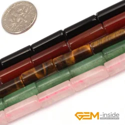 6x16mm Column Tube Natural Stone Beads For Jewelry Making Strand 15