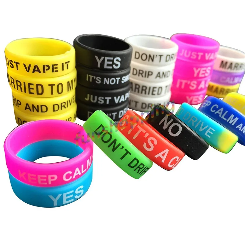 5 pcs / Lot E cigarette Anti-slip Ring Silicon Rubber Band Vape Rings For Mechanical Mod with Multiple Colors