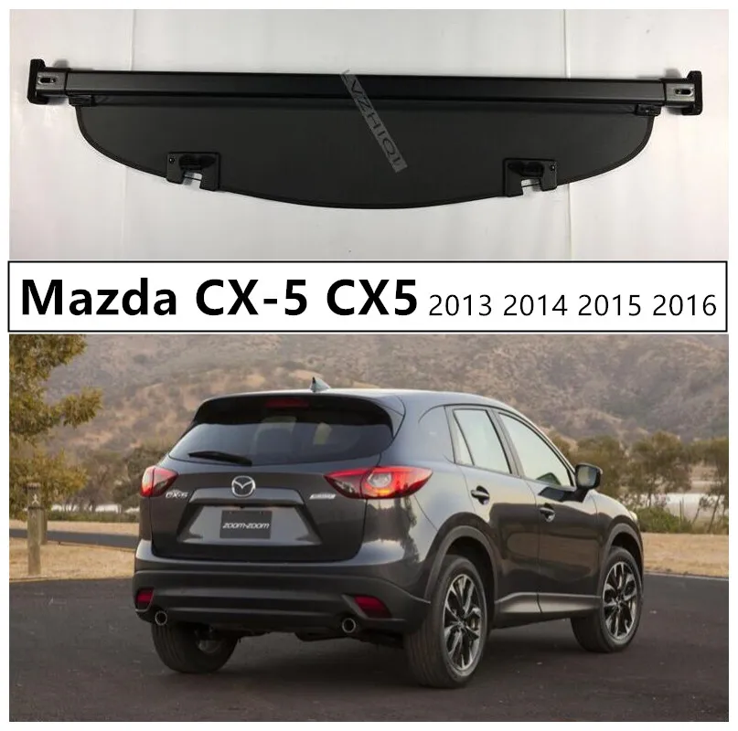 

Rear Trunk Cargo Cover For Mazda CX-5 CX5 2013 2014 2015 2016 High Qualit Car Security Shield Accessories Black Beige