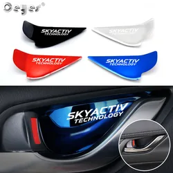 Ceyes Car Styling Accessories Door Bowl Handle Cover Trim Interior Stickers Case For Mazda Skyactiv Technology Logo 3 6 CX 5 CX3