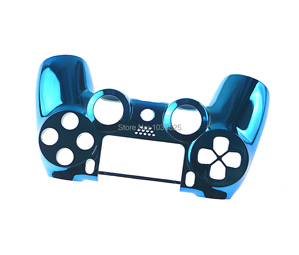 Casing Cangkang Atas Bagian Depan Berlapis Krom Jds001 Pegangan Tangan Joystick Gamepad Pengendali Model Kustom Pegangan Batang Tangan untuk PS4