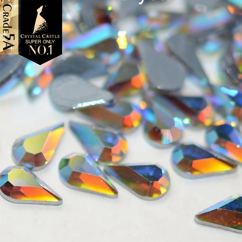 Crystal Castle Nagel Strass steine für Handwerk, Bling bling Circle, Mond, Herz Strass, Schuhe Steine, 3D Nail Art Glas Kristall – Detail 9