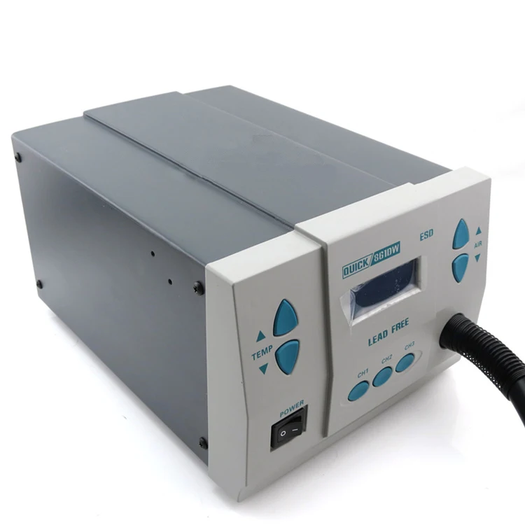 QUICK861DW 1000 واط عالية الطاقة خالية من الرصاص الرقمية الهواء الساخن محطة ديسولديرينغ المحمول اللوحة الأم إصلاح أداة إزالة أجزاء