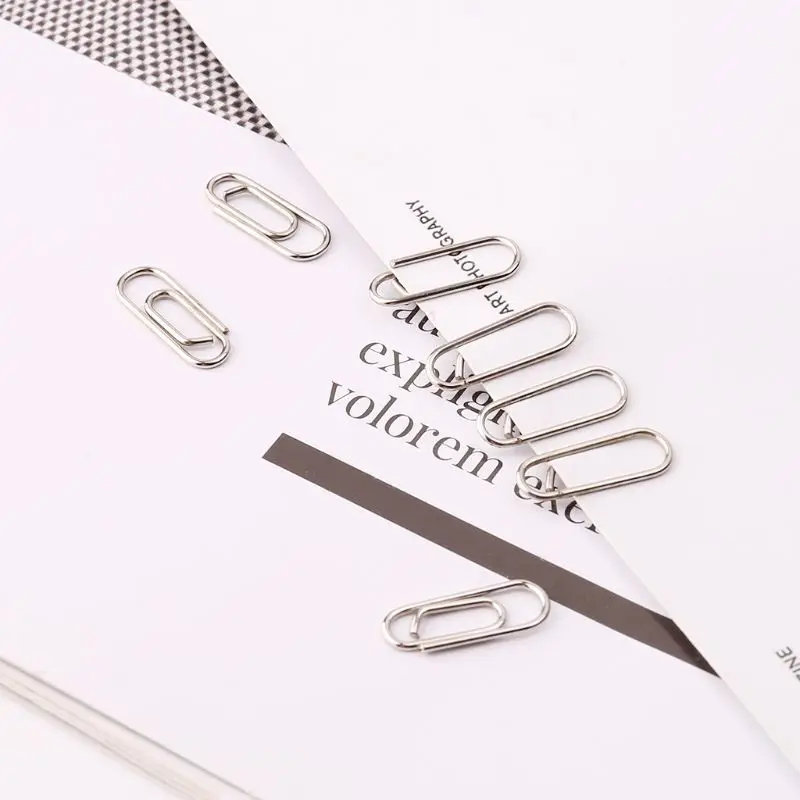 50Pcs Small Mini Metal Paper Clips Bookmarks Photos Letter Binder Clip School Supplies Stationery Office Accessories