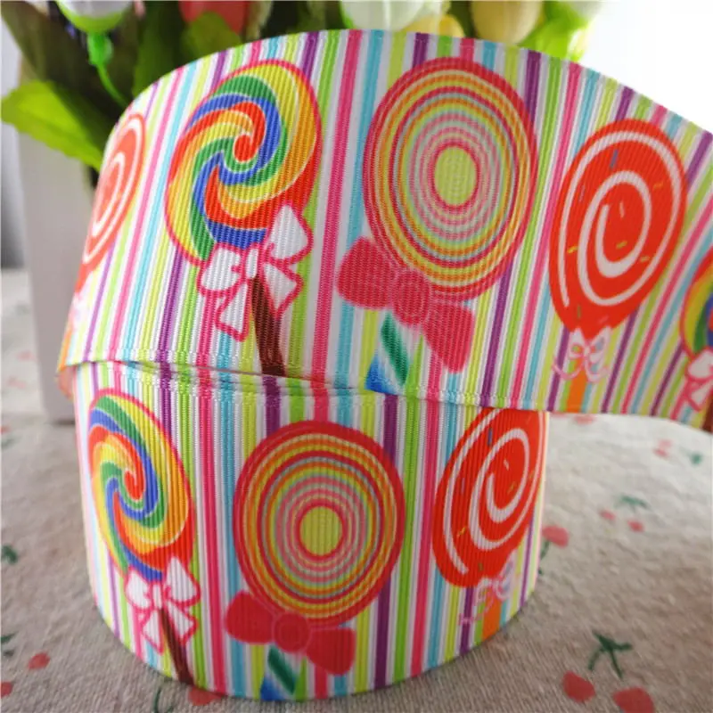 18081808, 1-1/2" 38mm 10 Yards bedruckte Ripsbandbänder mit Süßigkeiten- und Kuchenmotiven, DIY-Haarschleifen, handgefertigte Materialien – Detail 9