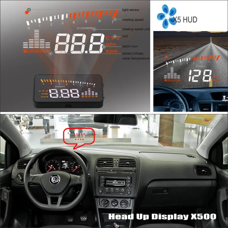 

Car HUD Head Up Display For Volkswagen VW Passat/Polo/Golf/Jetta 2009-2019 OBD Driving Screen Projector Refkecting Windshield