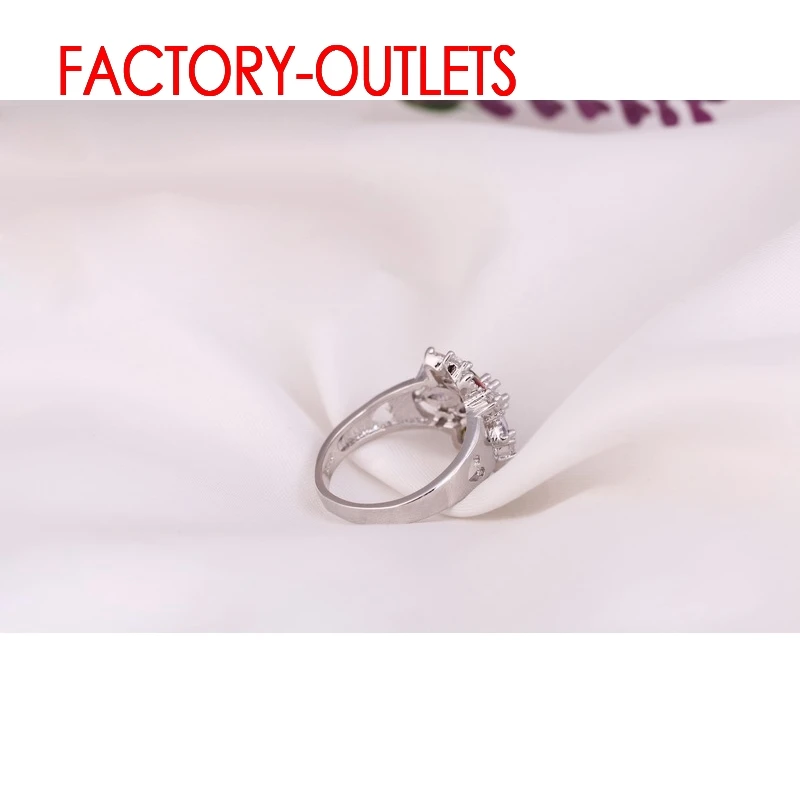 925 Sterling Silver Ring Fashion Jewelry Colourful Cubic Zirconia Flower Design Cute Style Women Girls Party Engagement