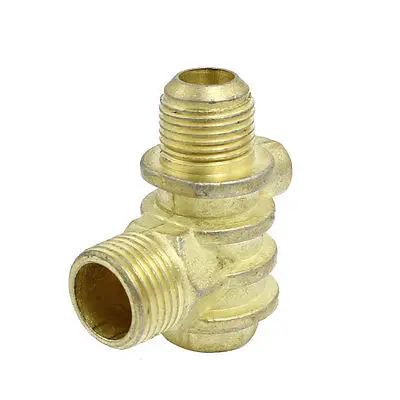 

Double Male to 1 Female Air Compressor Check Valve Replacement Brass Tone