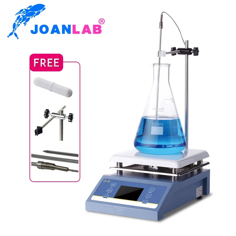 

JOANLAB цифровой дисплей постоянная температура нагревательный миксер 5л мешалка 0-2000 об/мин 600 Вт с датчиком температуры