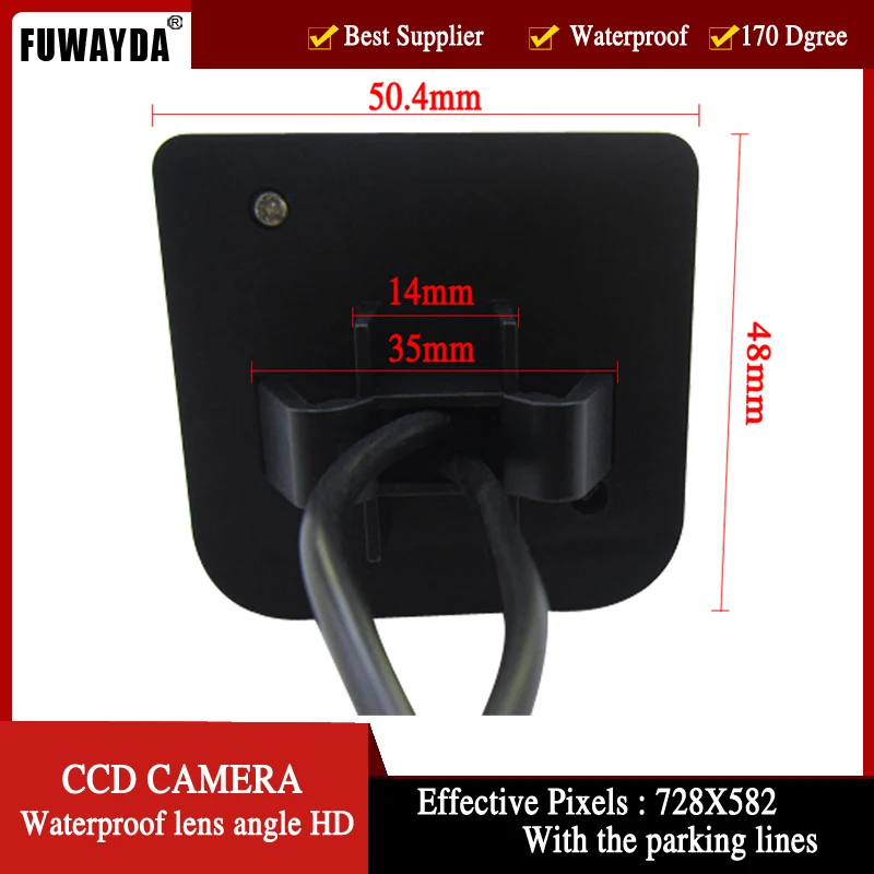 FUWAYDA waterproof Color Car Rear View backup parking Camera for Mazda 6 Mazda 3 CX-7 CX-9, 4.3 Inch Rear view Mirror Monitor