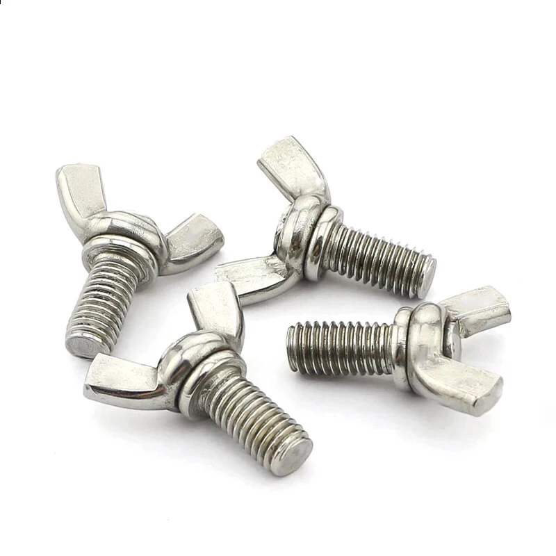 10 шт./лот M3 M4 M5 M6 M8 M10 DIN316 ручные затягивающие винты Болт-бабочка Крыло Винт с большим пальцем рукоятка из нержавеющей стали HW175