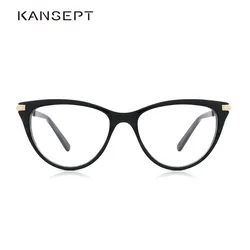 Acetate Women Eyeglasses Frame Myopia Prescription Transparent Stylish Cat Eye Glasses Frame 2019 New Arrival for Women#9004