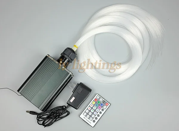 Decoration fiber optic light kit optical fiber spark stars celing light RGB+W 18W led light source+0.75mmx3mx300 Top PMMA fibre