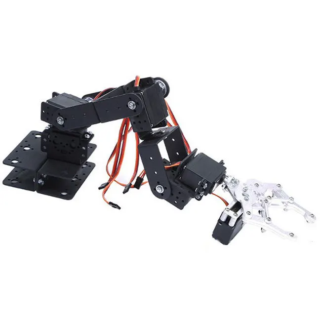 Nieuwe 6 Dof Mechanische Arm Robot Servo Beugel Manipulator Robot Onderwijs Platform Base Klem Robotic Poot Rechthoek Chassis