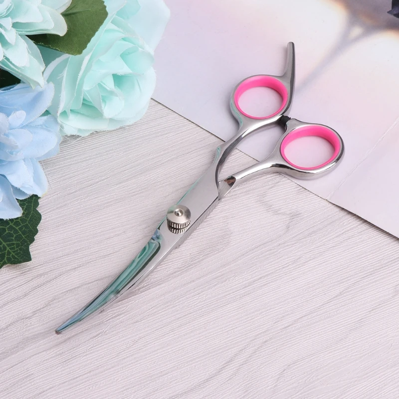 New 6 Stainless Steel Pet Gromming Curved Blade Scissors Dog Cat Cutting Hair Scissors Barber