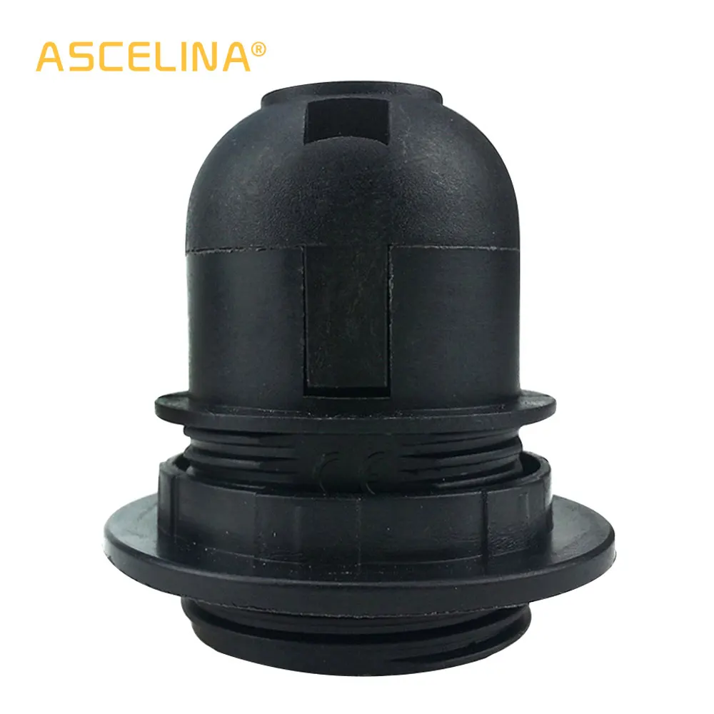 

Основа для светодиодной лампы ASCELINA E27, 10 шт./лот, черное винтажное основание для лампы e27, аксессуары для цоколя, цоколя для люстры