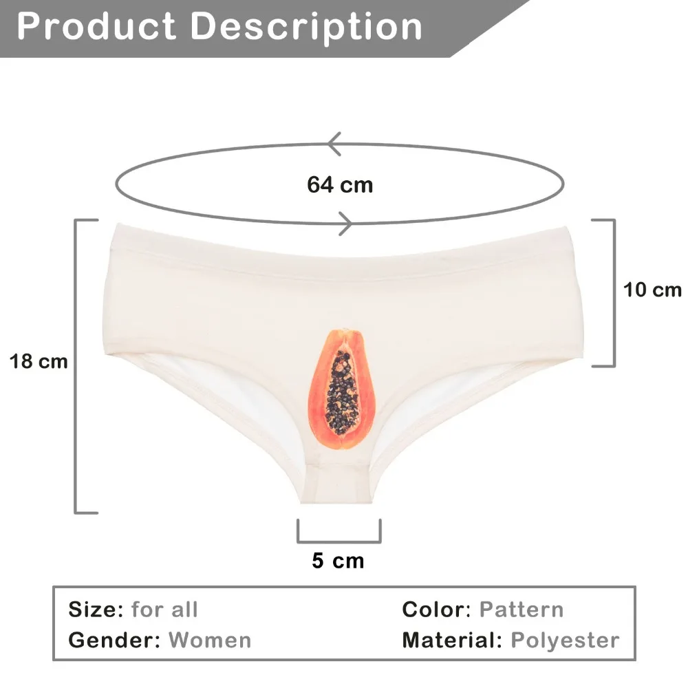 Fruit  sexy  panties 3D Printing Fruit  Sexy cake Women's Briefs Thong Bragas Culotte Femme Sexy Panties For Women Erotic