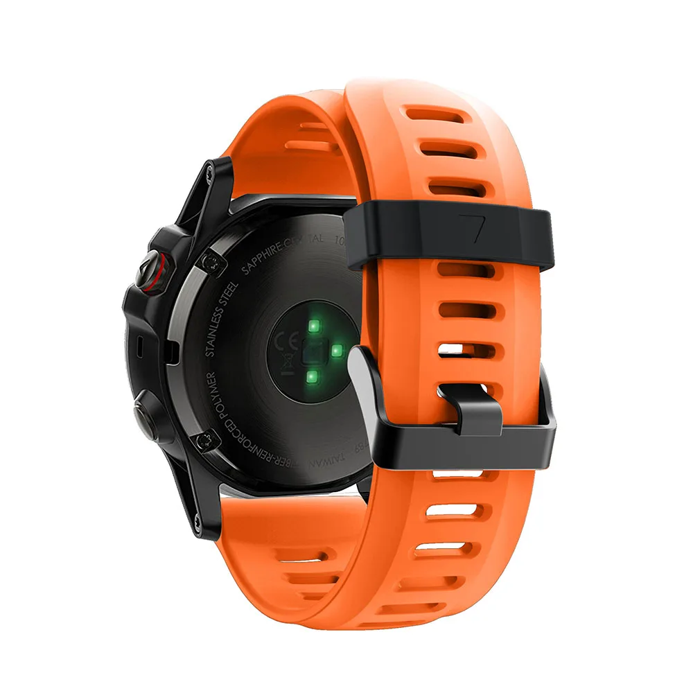 Pulseira de silicone para relógio garmin fenix, substituição de pulseira macia para relógio garmin fenix 3 hr 5x plus 6x 6x pro