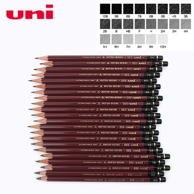 2 Pcs/Lot Mitsubishi Uni HI-UNI Series Pencil with 22 Options Student Writing Pencil Wholesale Pencils