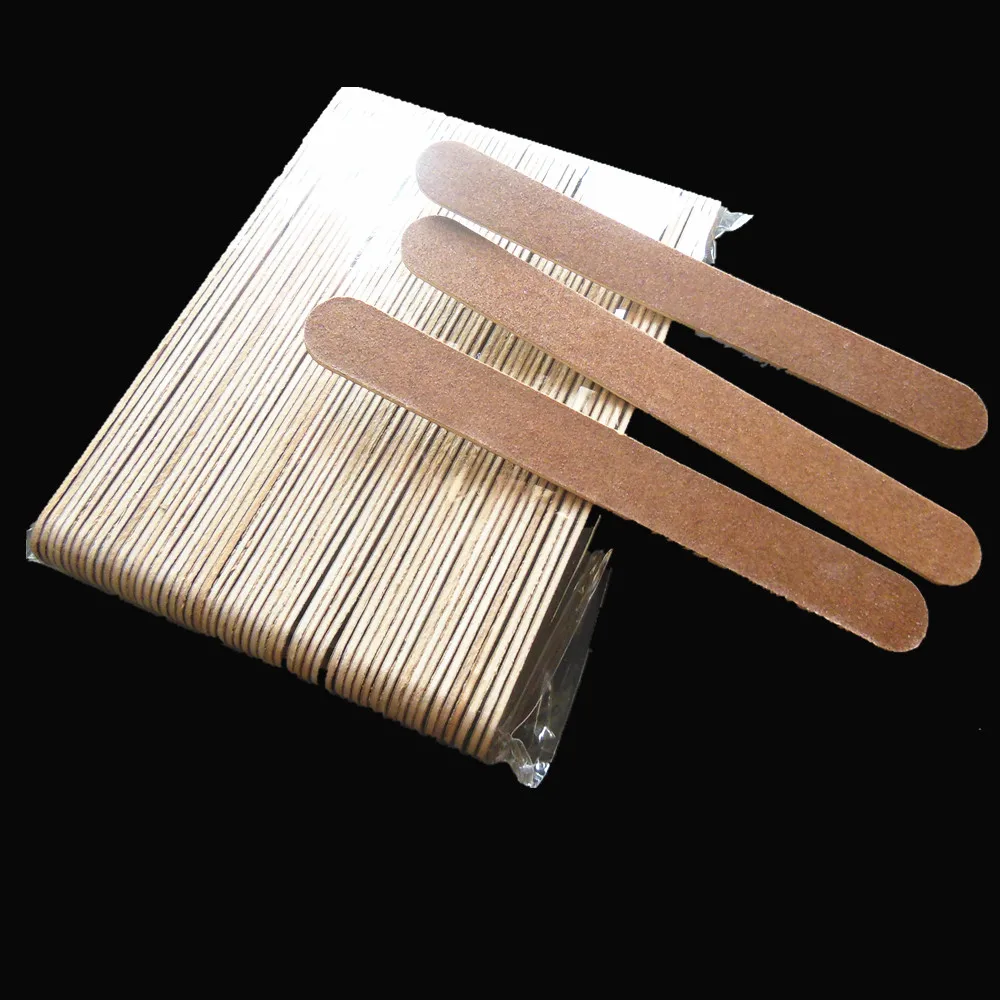 Miễn phí Vận Chuyển 100 CÁI bằng gỗ ban emery Gỗ nail Files brown nail tập tin công cụ Làm Móng Tay 180/180