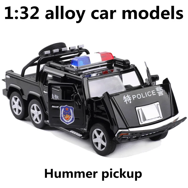 

1:32 alloy car models,high simulation Hummer pickup models,toy vehicles,metal diecasts,pull back&flashing&musical,free shipping