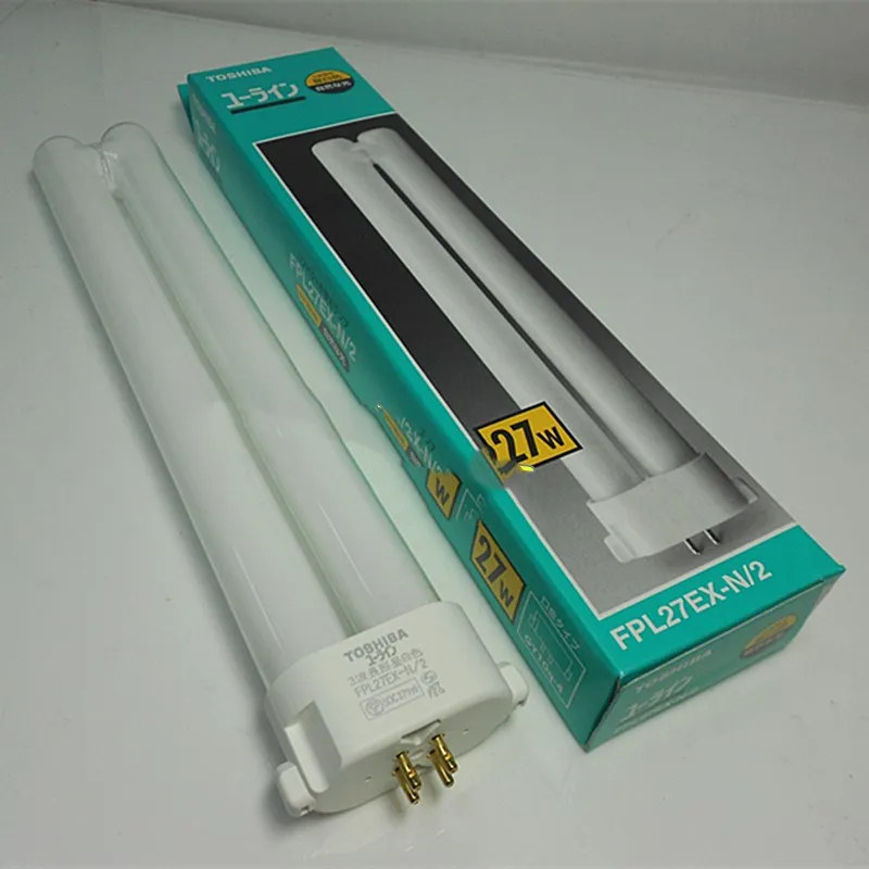 For 5pcs,TOSHIBA FPL27EX-N/2 27W CFL compact fluorescent lamp,FPL 27EX-N / 2 daylight 4 pins bulb tube,DHL EMS ship