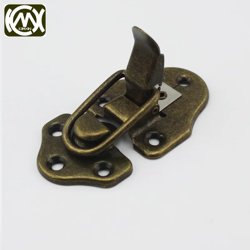 KIMXIN Hardware factory Archaize locks Wooden case latch locking Equipped with screw Exempt postage Blue and bronze color lock