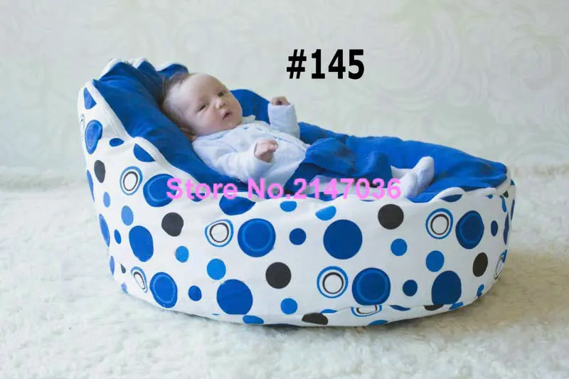 Solid blue circle balls Elder kids Baby bean bag bed sofa chair bedroom furniture set , portable children anywhere beanbag chair