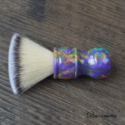 DS 24MM soft plat top synthetic hair shaving brush with colorful resin handle for man beard tools