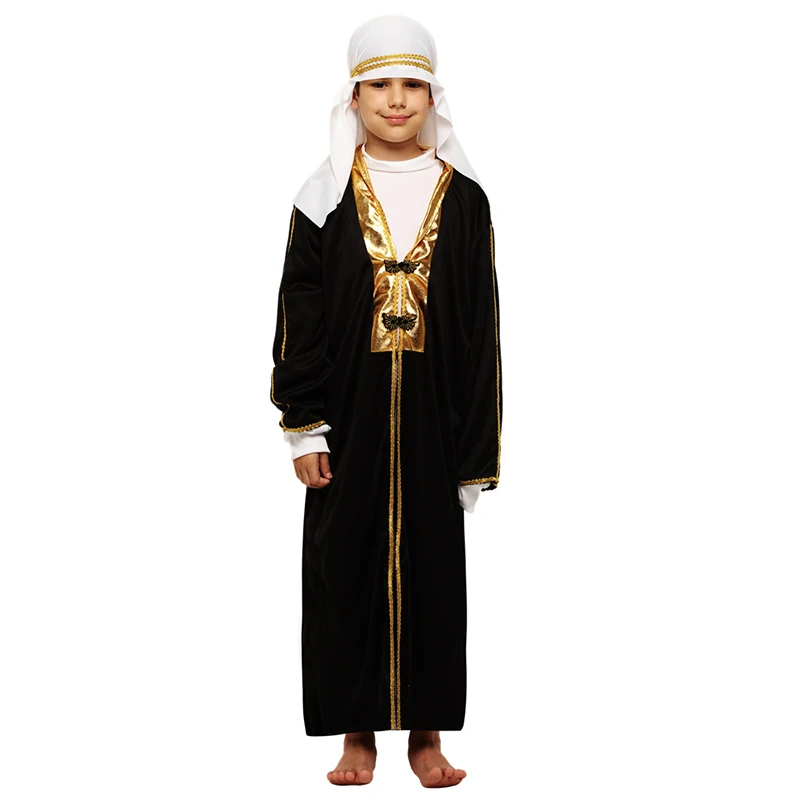 Kids Arab Arabian Costume Middle East Costume Robe Boy Child Prince Clothes Halloween Carnival Cosplay Children Muslim Costumes