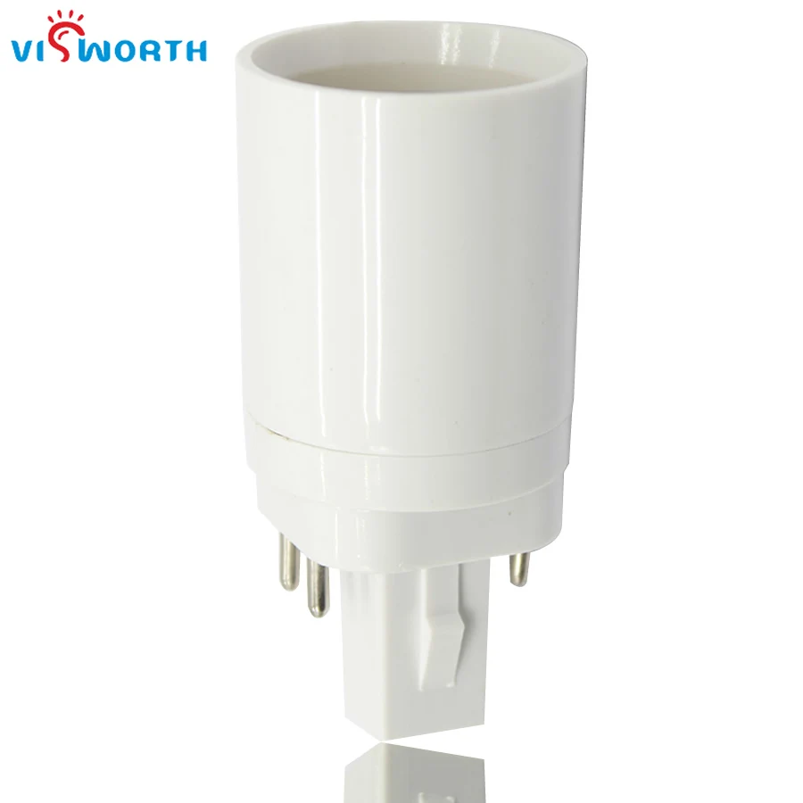 wholesale G24 to E27 lamp holder converter for e27 led lamp base pc white body 2pin