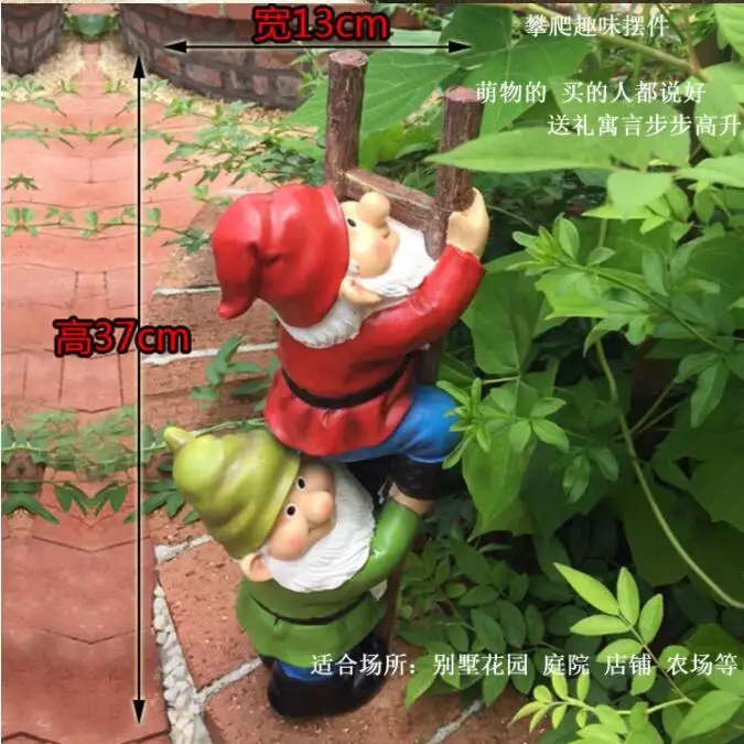 H37cm,Dwarf climb stairs American country garden villa garden fleshy flower pot climbing bonsai decoration gardening groceries