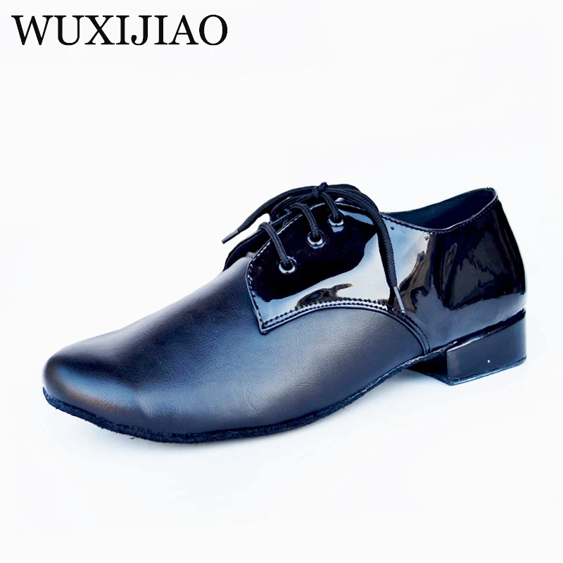 WUXIJIAO Real leather + PU men tango wedding shoes modern shoes ballroom dancing shoes can be customized size