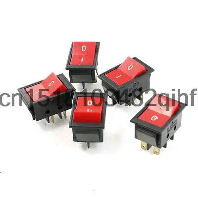 5 Pcs AC 6A/250V 10A/125V 4 Pin SPDT ON/OFF O/F Boat Rocker Switch