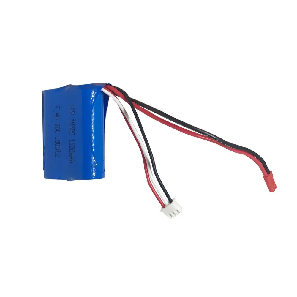 Lipo Batttery 7.4V 1100mAH 15C For MJX T10 T11 T34 HQ 827 871 Remote control helicopter battery 7.4 V 18500 toy battery JST plug